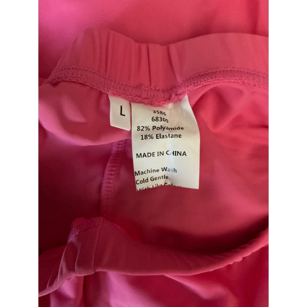 Large Burkini Modest Swimsuit Women 4 Piece Set Pink Red Excellent Geometric - Picture 13 of 16